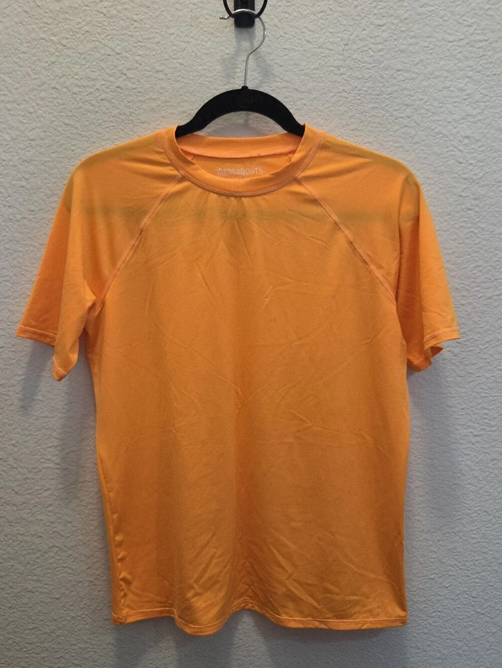 Bright Orange Short Sleeve Rashguard Swim Shirt Thereabouts Husky L 14/16